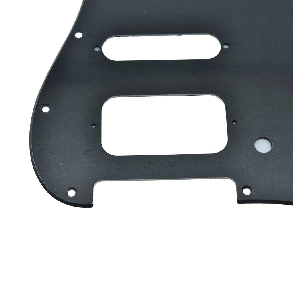 Dopro 11-Hole Strat HSS Guitar Pickguard 2-Screw Humbucking Pickup Mount for American FD Stratocaster Matte Black